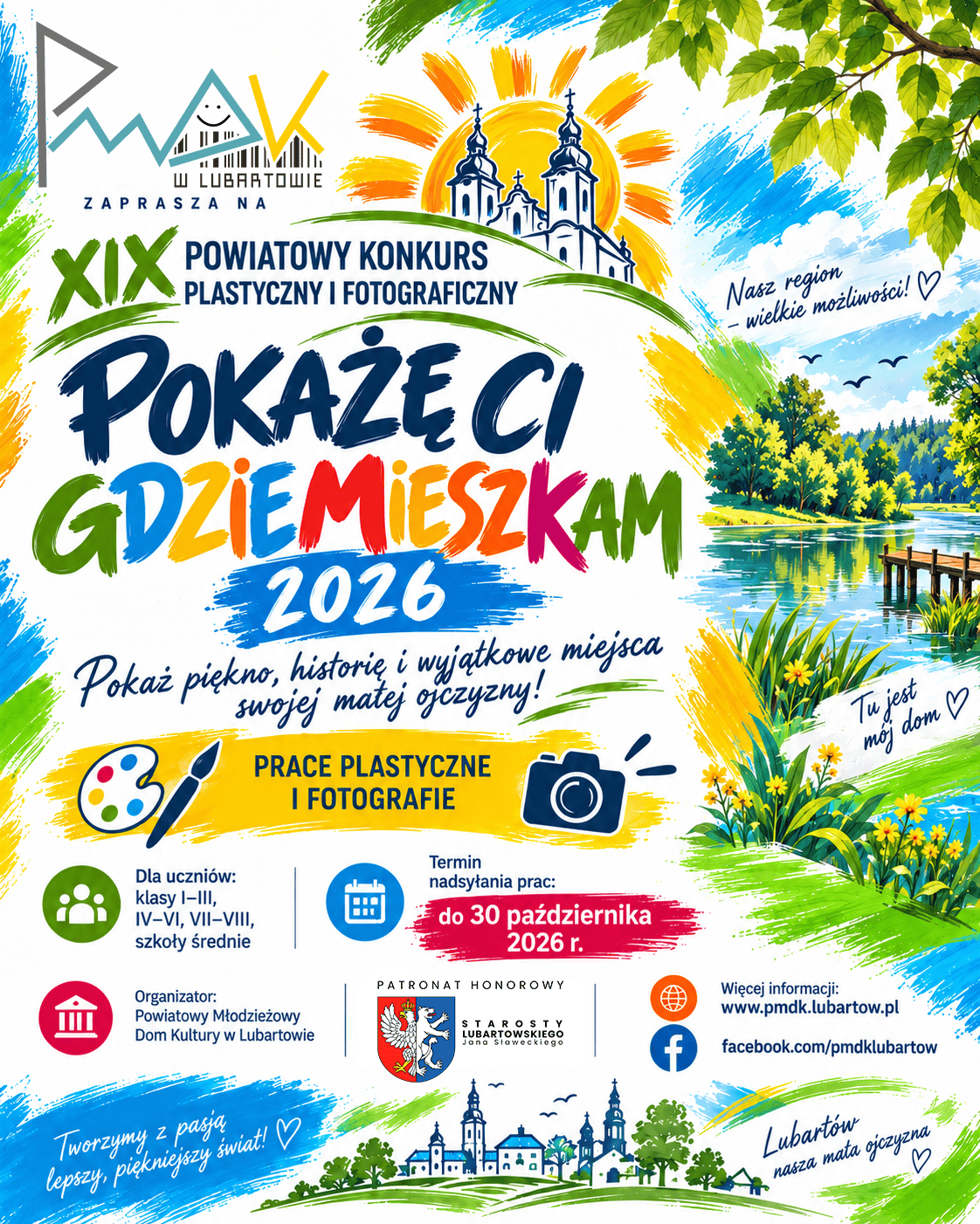 🎨📸 XIX Powiatowy Konkurs Plastyczny i Fotograficzny „POKAŻĘ CI GDZIE MIESZKAM 2026”